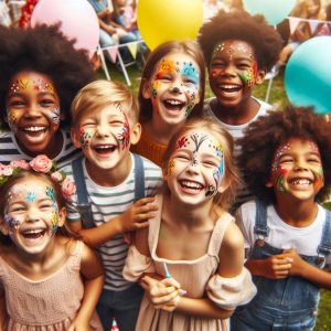 Picturi pe fata la petreceri pentru copii corporate facepainting