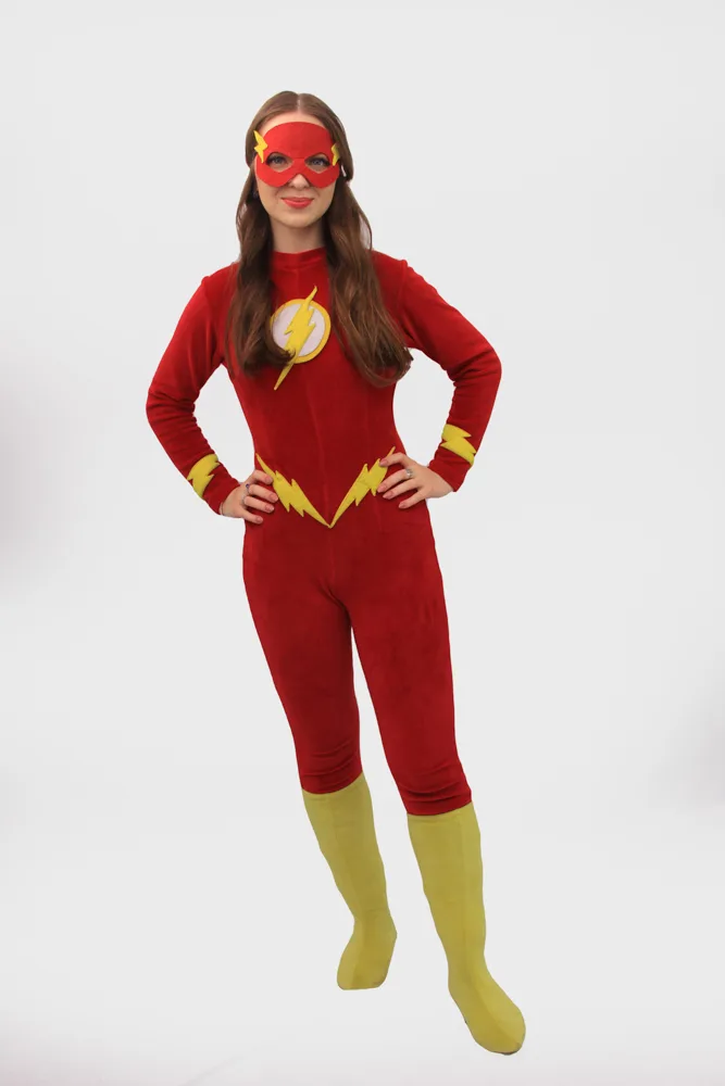 animatori la petreceri cu super eroi preturi fata flash Costum animatori la petreceri cu super eroi preturi fata flash petreceri copii Iași — Kids Mania