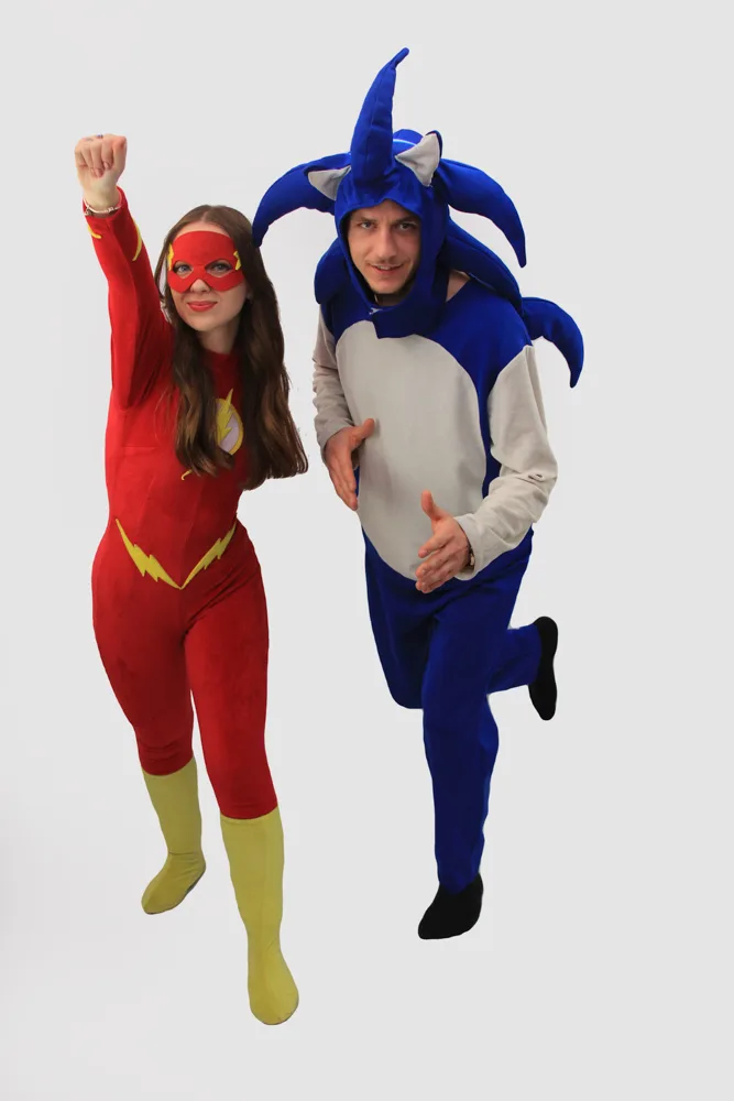 Fata flash si Sonic animatori copii Costum Fata flash si Sonic animatori copii petreceri copii Iași — Kids Mania